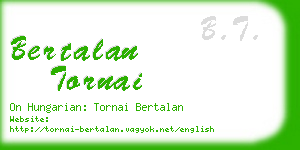 bertalan tornai business card